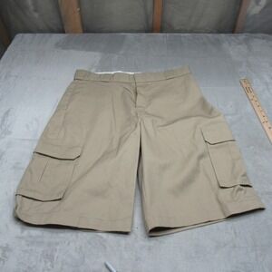 Dickies Shorts Mens 36 Beige Loose Fit Cargo Khaki Workwear Baggy Summer Casual